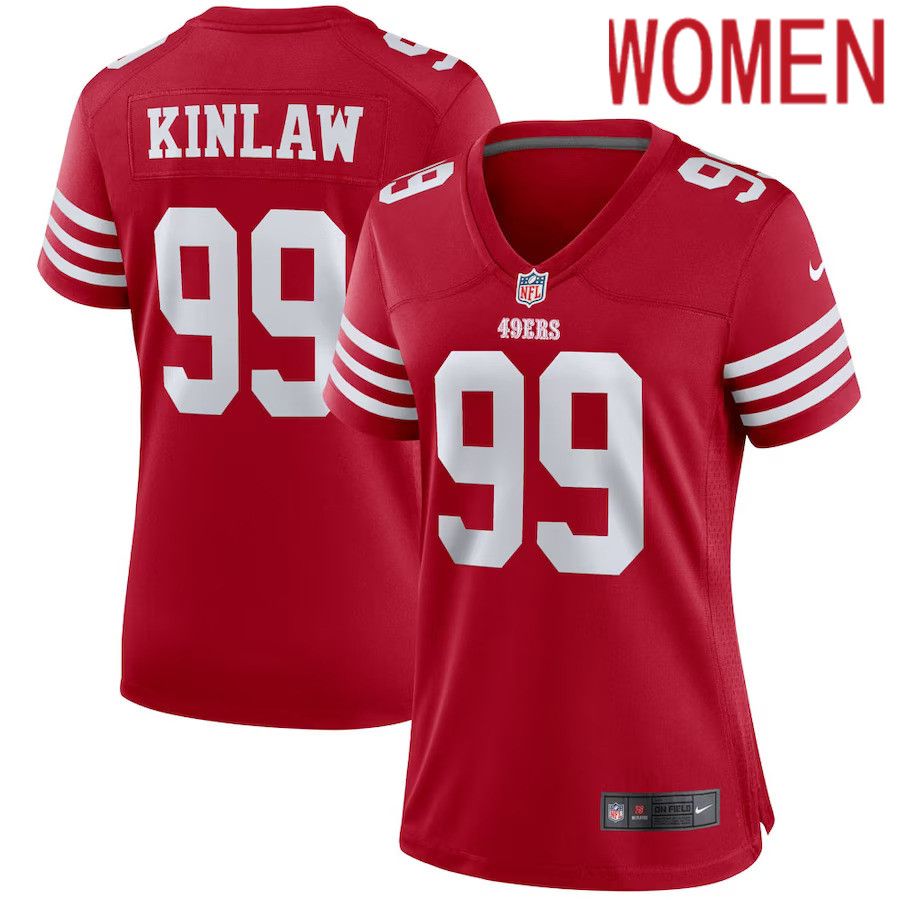 Women San Francisco 49ers 99 Javon Kinlaw Nike Scarlet Player Game NFL Jersey